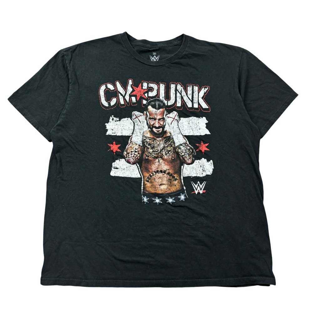 WWE CM Punk Best in the World Black Graphic T-Shirt Mens 2XL Wrestling